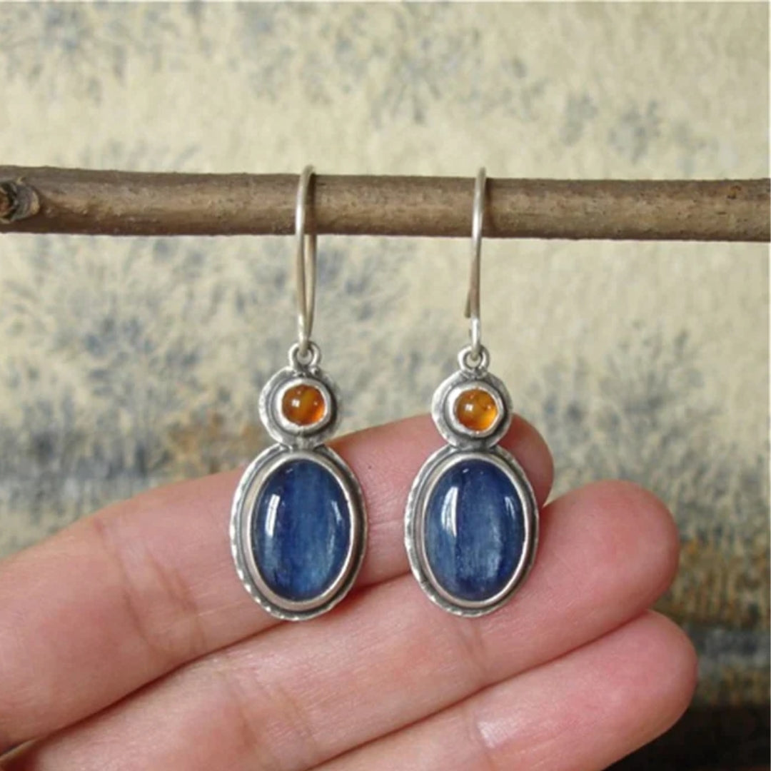 ソラジュール | ヴィンテージ ブルー&オレンジ ピアス