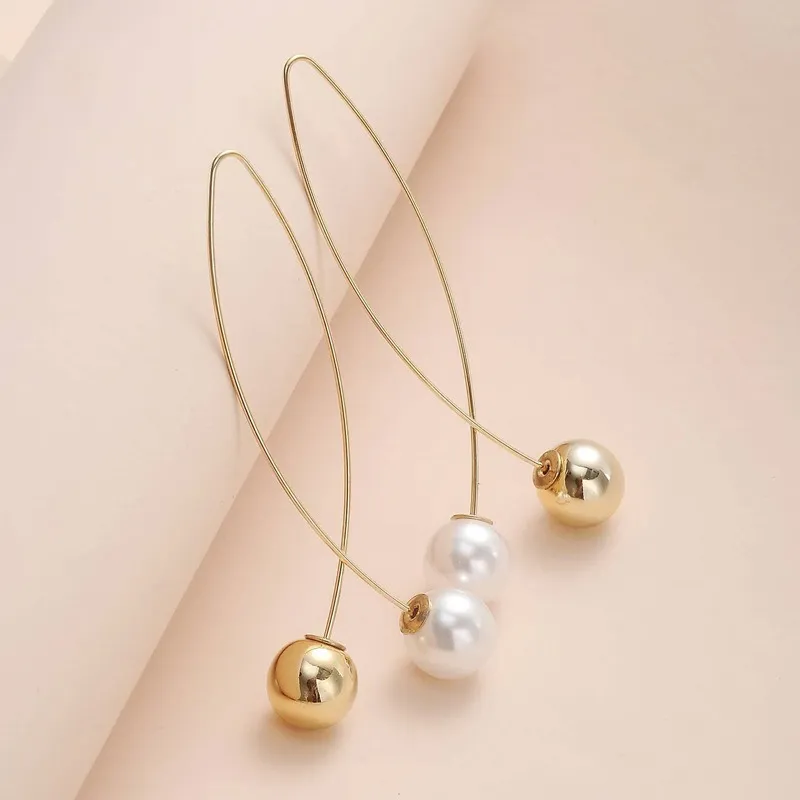 Vintage Gouden en Parel Oorbellen