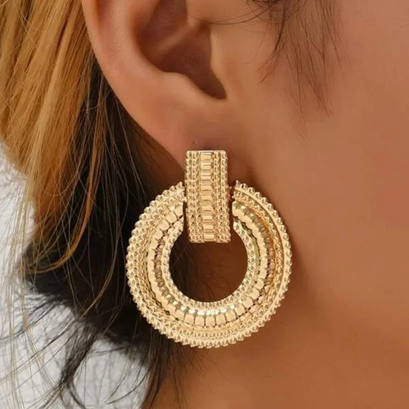 Elegante Gouden Holle Mandala Oorbellen