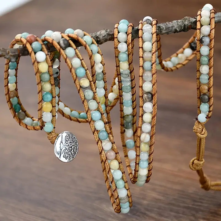 ライフツリーアマゾナイトラップブレスレット