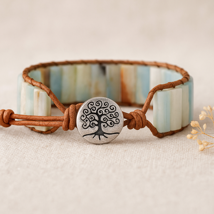 レザー・ライフツリー・ブレスレット