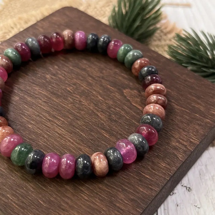 レインボートルマリンハーモニーブレスレット