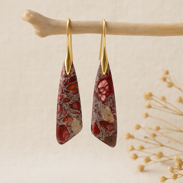 レッドレガライト ダングルイヤリング