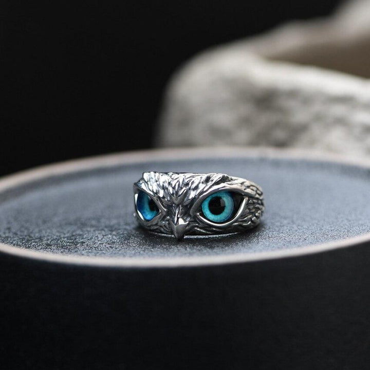 サイズOwl of Fortune シルバーとオパールのアジャスタブル・リング