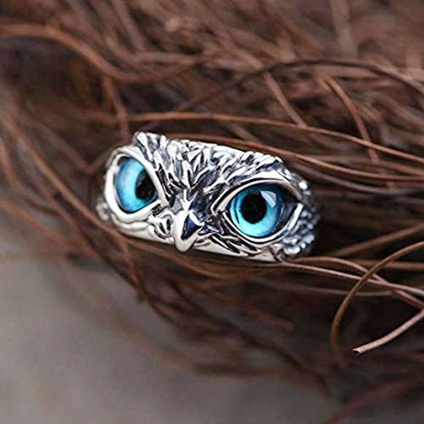 サイズOwl of Fortune シルバーとオパールのアジャスタブル・リング