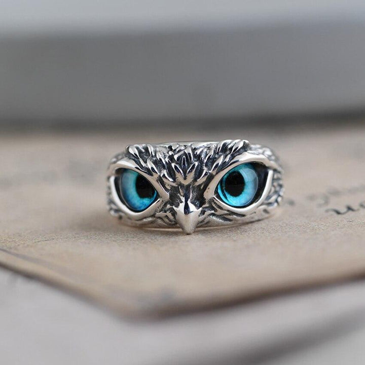 サイズOwl of Fortune シルバーとオパールのアジャスタブル・リング